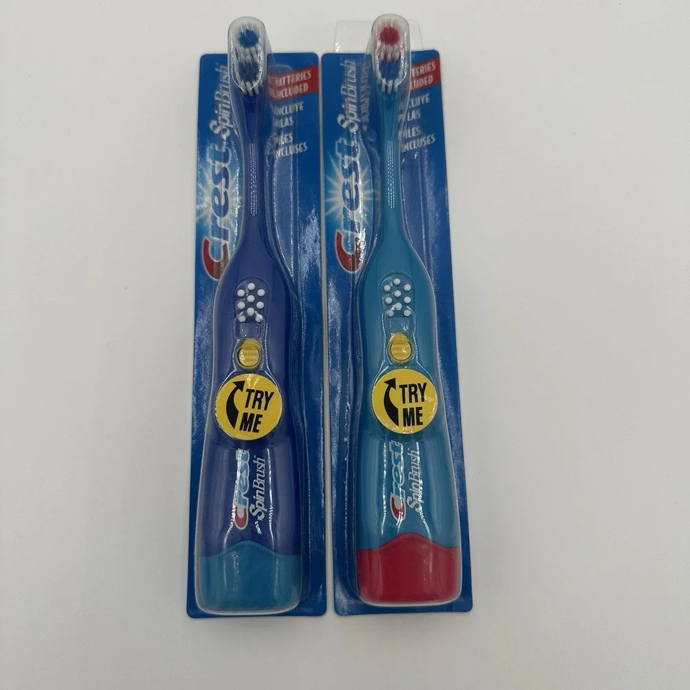 Lot Of 2 Crest Toothbrush SpinBrush Classic Spinning Head NEW Sealed Package